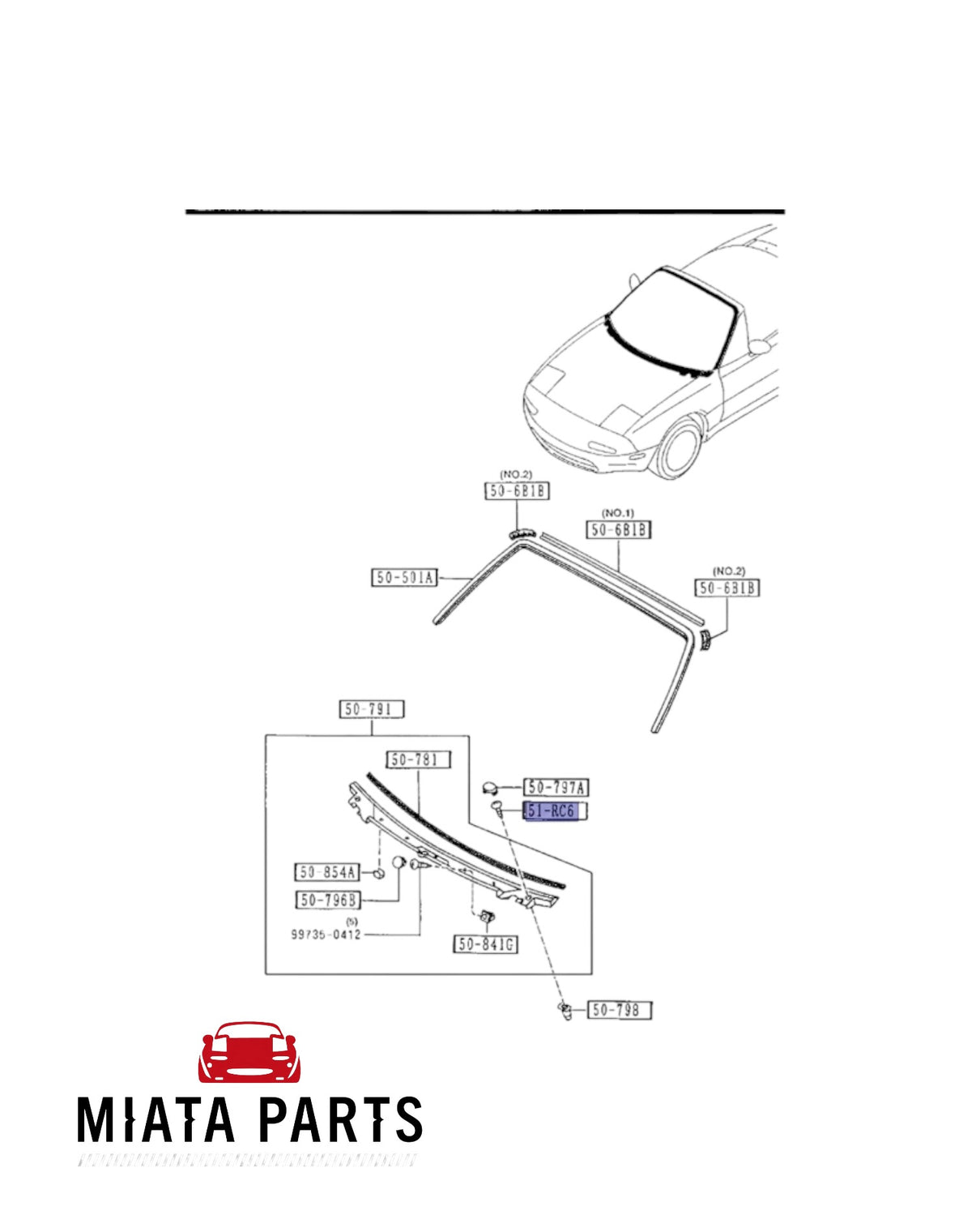 MX5 NA/NB Wiper Cowl Screw (New) (Genuine)