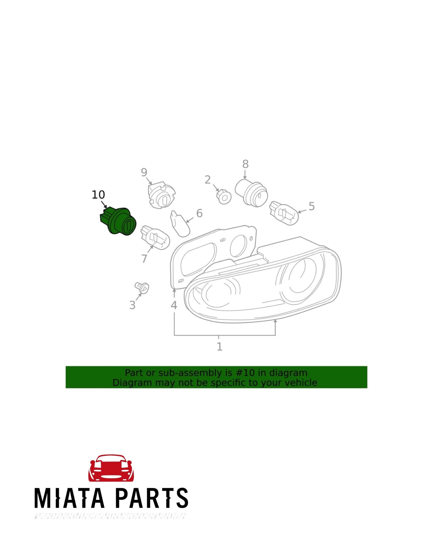 MX5 NC Headlight Bulb Holder (New) (Genuine)